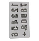 Silikona liešanas veidne "0-9", 14.5x26x1cm, 12 motīvi, iepak. 1 gab.