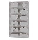 Silicone casting mould "0-10", 14.5x26x1cm, 12 forms, 1pc.