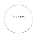 Metāla riņķis, ar pārklājumu, D:22cm, baltā krāsā