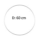 Metāla riņķis, ar pārklājumu, D:60cm, baltā krāsā