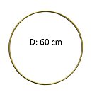 Metāla riņķis, ar pārklājumu, D:60cm, zelta krāsā