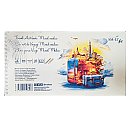 Papīra bloknots "Travel Art book Mixed Media" ar spirāli un mikroperforāciju, 150x280mm, 160 g/ m2, 25 loksnes
