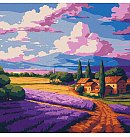 Komplekts gleznošanai pēc numuriem "The lavender field", audekls uz apakšrāmja, 30х30cm
