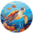 Набор для росписи по номерам "Ocean dwellers", холст на подрамнике, D:26см