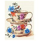 Набор для росписи по номерам "The magic of the cups with metallic paints", полотно на подрамнике, 30х40cm