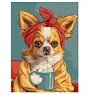 Set for painting by numbers "Excellent coffee", canvas on a stretcher, 30х40cm