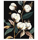Komplekts gleznošanai pēc numuriem "Snow-white cotton with extra metallic paints", audekls uz apakšrāmja, 40x50cm