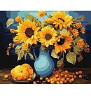 Komplekts gleznošanai pēc numuriem "Sunflower harmony", audekls uz apakšrāmja, 40х50cm