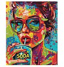 Komplekts gleznošanai pēc numuriem "The girl with the soda", audekls uz apakšrāmja, 40х50cm