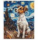 Набор для росписи по номерам "An adorable jack russell", холст на подрамнике, 40х50см