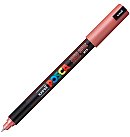 Marķieris uz ūdens bāzes "UNI Posca PC-1MR", metalizēti sarkans (M15)
