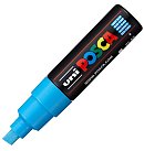 Marķieris uz ūdens bāzes "UNI Posca PC-8K", slīps uzgalis, gaiši zils (8)
