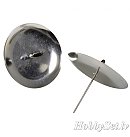 Подсвечник медный дла венков Адвента, D:80 мм, 4шт, silver, ZS