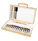 SIMPLY radošais komplekts ar akrila krāsām "WOODEN BOX SET", 26 daļas