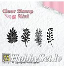 Silikona zīmogu komplekts "Clear stamps mini: Christmas branches-1", 51x21mm, 4 gab., ZS