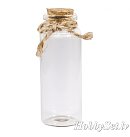 Stikla pudele ar korķi, D:3cm, 7.5cm, 35ml