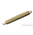 Floristikas stieple uz koka stienīša, D:0.55mm, 100g, zelta krāsa