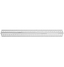 Caurspīdīgs plastmasas lineāls ar turētāju DONAU, 30 cm