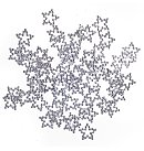 Konfeti "Zvaigznes", D: 1.3cm, 60 gab., sudraba