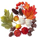 Floristikas dekoru komplekts "Rudens", dabīgi/ mākslīgi, dažādi izmēri un krāsas, 19 gab.