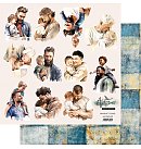 Skrapbukinga papīrs "The Men's World, mirror print", 30.5x30.5cm, 250g/ m2, divpusējs