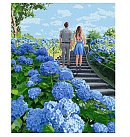 Komplekts gleznošanai pēc numuriem "Walking together", audekls uz apakšrāmja, 40x50cm