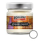 Caurspīdīga krāsa stiklam, uz šķīdinātāja bāzes, 30ml, balta, Pentart