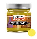 Caurspīdīga krāsa stiklam, uz šķīdinātāja bāzes, 30ml, dzeltena, Pentart
