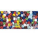 Indiešu pērles, D:4.5 mm, 17g, daudzkrāsainas