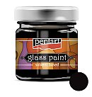 Caurspīdīga krāsa stiklam, uz šķīdinātāja bāzes, 30ml, melna, Pentart