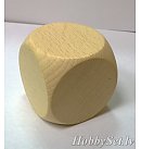 Koka metamais kauliņš, 18x18mm, 6 gab., dabīgs tonis