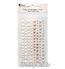 Pašlīmējošas puspērles, D:3-6mm, 120 gb, MOCCA CREAM