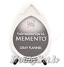 Ātri žūstošas tintes zīmogu spilventiņš "Memento Dew drops", uz ūdens bāzes, 2.5x3.5cm, flaneļa pelēks