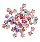 Pērles "Rainbow flowers", D: 1cm, 48 gab.
