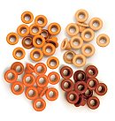 Kniežu komplekts We R Makers©, D:5mm, 4 krāsas x 15 gab., iepak. 60 gab., oranžie toņi