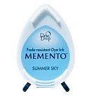 Ātri žūstošas tintes zīmogu spilventiņš "Memento Dew drops", uz ūdens bāzes, 2.5x3.5cm, vasaras debesu zils