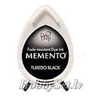 Ātri žūstošas tintes zīmogu spilventiņš "Memento Dew drops", uz ūdens bāzes, 2.5x3.5cm, smokinga melns
