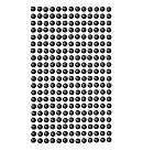 Pašlīmējošās puspērles, D:6mm, 260 gab., melnas