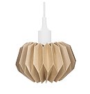 DIY kartona lampa (17cm x 12cm) ar baltu lampas turētāju, kabeļa garums: 1m