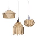 DIY kartona lampa (22 x 25cm) ar baltu lampas turētāju, kabeļa garums: 1m