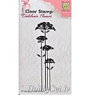Silikona zīmogs Condolenc flowers "flower-2", apt. 9 x 2.8 cm