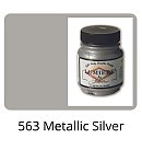 Metāliska krāsa "Lumiere" #563 audumam, ādai, kokam, papīram, 66.54 ml, metālisks sudraba tonis
