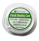 MIYUKI elastīgs pērļošanas diegs, 100% poliuretāns, D:0.6~0.8mm, 5m