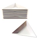 Trīsstūrveida trauciņš pērlītēm, izgatavots no plastmasas, 7.5x7.5x7.5 cm, 12 gab.