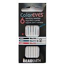 Pērļošanas adatu komplekts "COLORED EYE", 6 gab.: #10, #11, #12