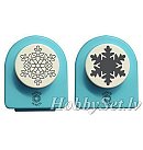 Motīvu caurumotāju un motīva iespiešanas komplekts Jumbo "Snowflake", motīvs 2.7 x 2.1 cm, ZS