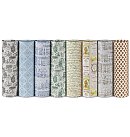 Kraftpapīrs dāvanu iesaiņošanai "Ecocarta Retro", 65g/ m2, rullis 70cm x 2m, 1 gab., dažādi dizaini