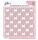 Plastikāta trafarets "Snowflakes", paredzēts "mix-media" tehnikai, 15 x 15cm