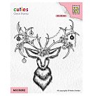 Silikona zīmogs "Reindeer", 8.5 x 9.5cm