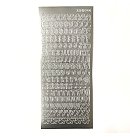 Motīvu uzlīmes "ABC", 10x23 cm, sudraba krāsā